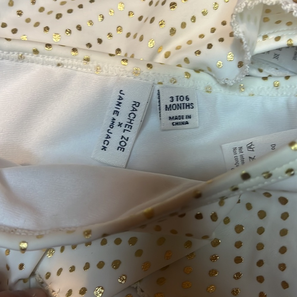 Rachel Zoe x Janie & Jack Ruffle Polka Dot Bikini 3-6Months - Picture 4 of 6